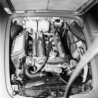 More of the engine bay, but B/W