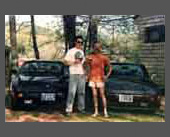 1986-1992 — 1983 Porsche 944 — Purchased to replace the Alfa Spider, it became Vi's car in 1988 when we bought the 911.  Solid, good handling, somewhat under-powered.  Sold to a Digital Vision employee who kept it for another few years.  Shown here next to brother Joe's '86 - note the MA and CT "I-BREW" license plates.
