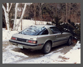 1985-1988 — 1983 Mazda RX7 Limited Edition — Purchased from a young lady in Newton to replace the GTV6.  A sporty car (but not a sports car) that Vi found much more civilized.  Fairly reliable and the rotary engine was VERY quiet.  But boring.  Sold in 1988 when Vi took over the 944.